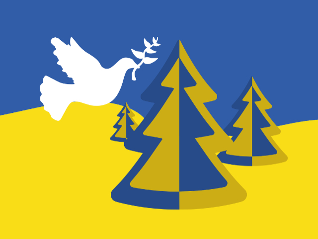 Mirni Božić u Ukrajini, ilustracija.