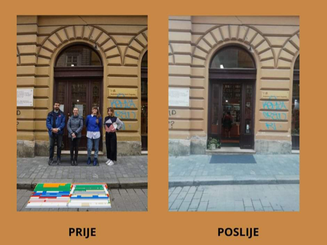 Knjižnica Marije Jurić Zagorke prije i poslije krađe.