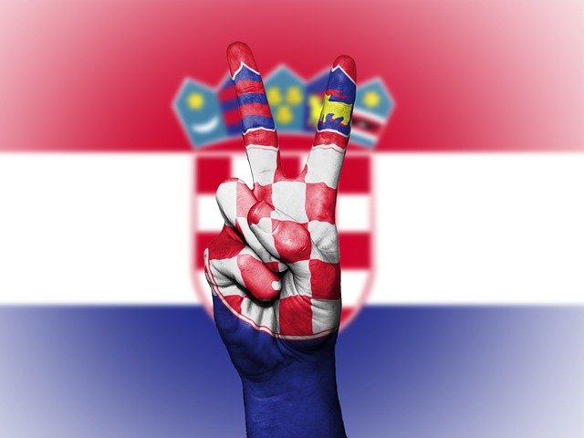 Hrvatska zastava, pobjeda - ilustracja.